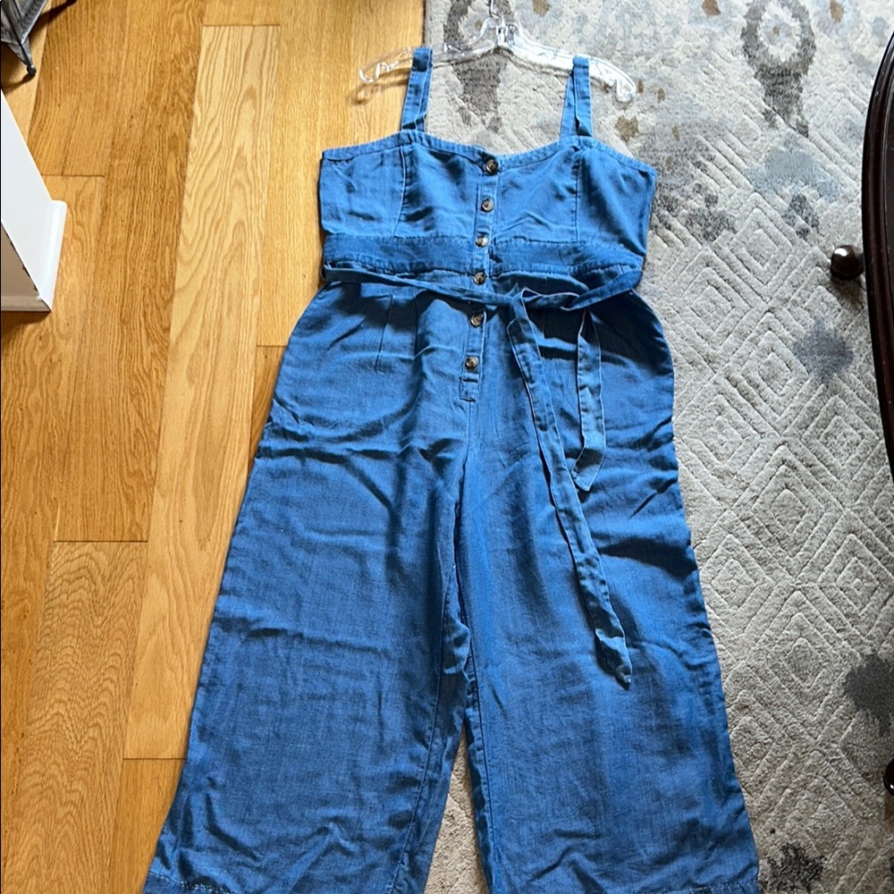 LOFT Light Blue Denim Jumpsuit